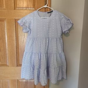 NWT boohoo Broderie Anglaise Smock Lilac Dress